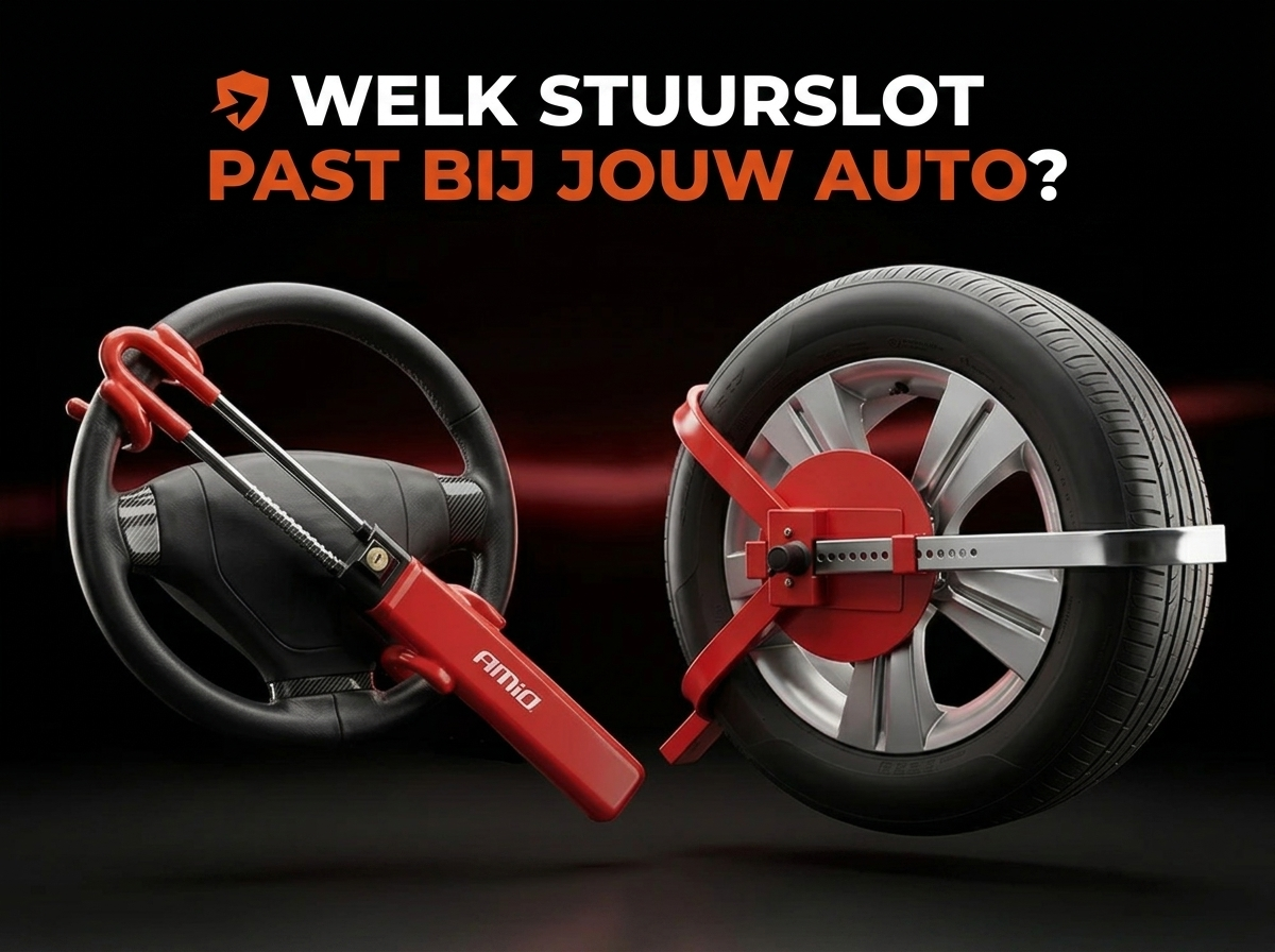 AMiO stuurwielslot tegen autodiefstal monteren op stuurwiel