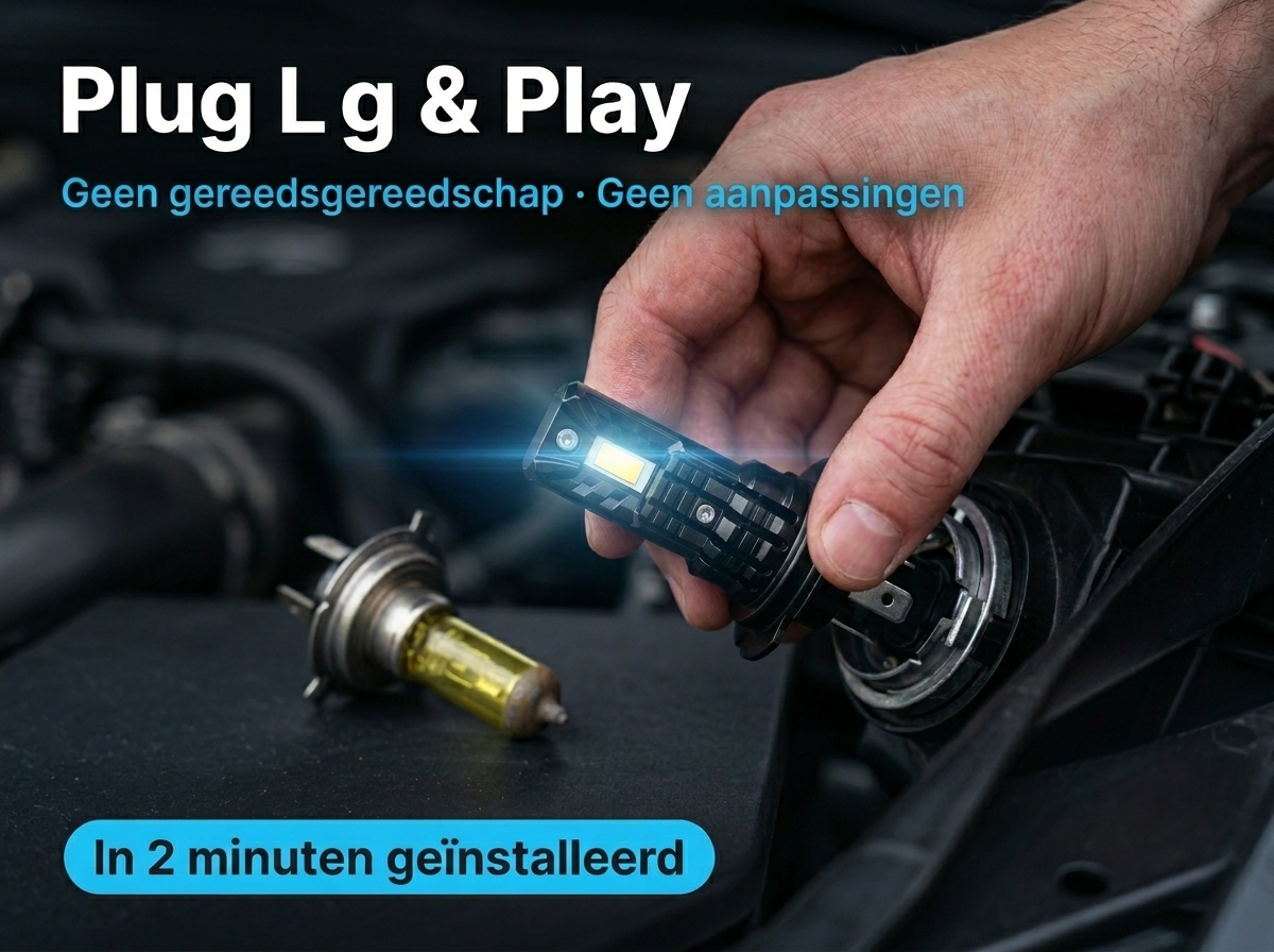 H7 LED koplamp zelf monteren: in 5 stappen binnen 5 minuten klaar