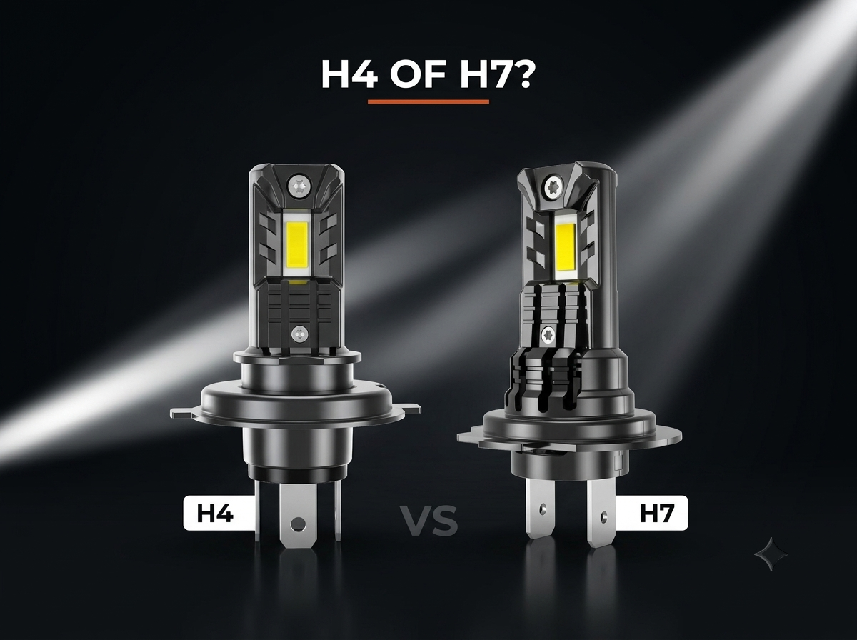 H4 vs H7 LED koplampen verschil HaloVision 6000K helder wit