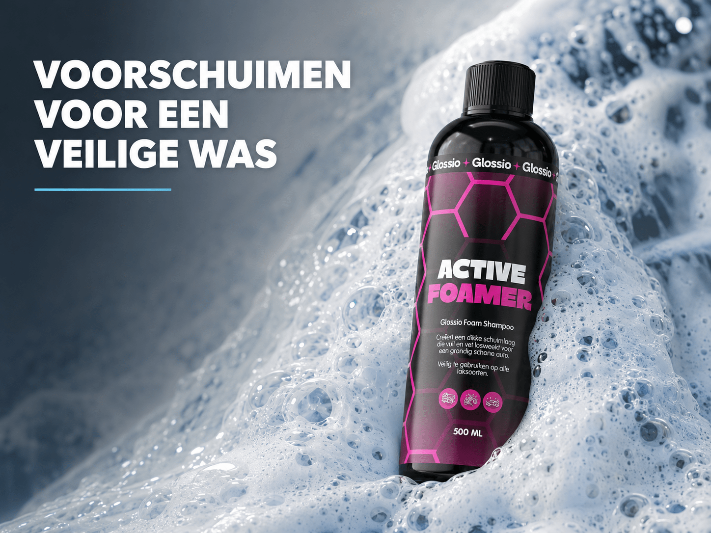 Glossio Active Foamer — Stap-voor-Stap Handleiding: Voorschuimen voor een Krasvrije Wasbeurt - VCTparts.nl