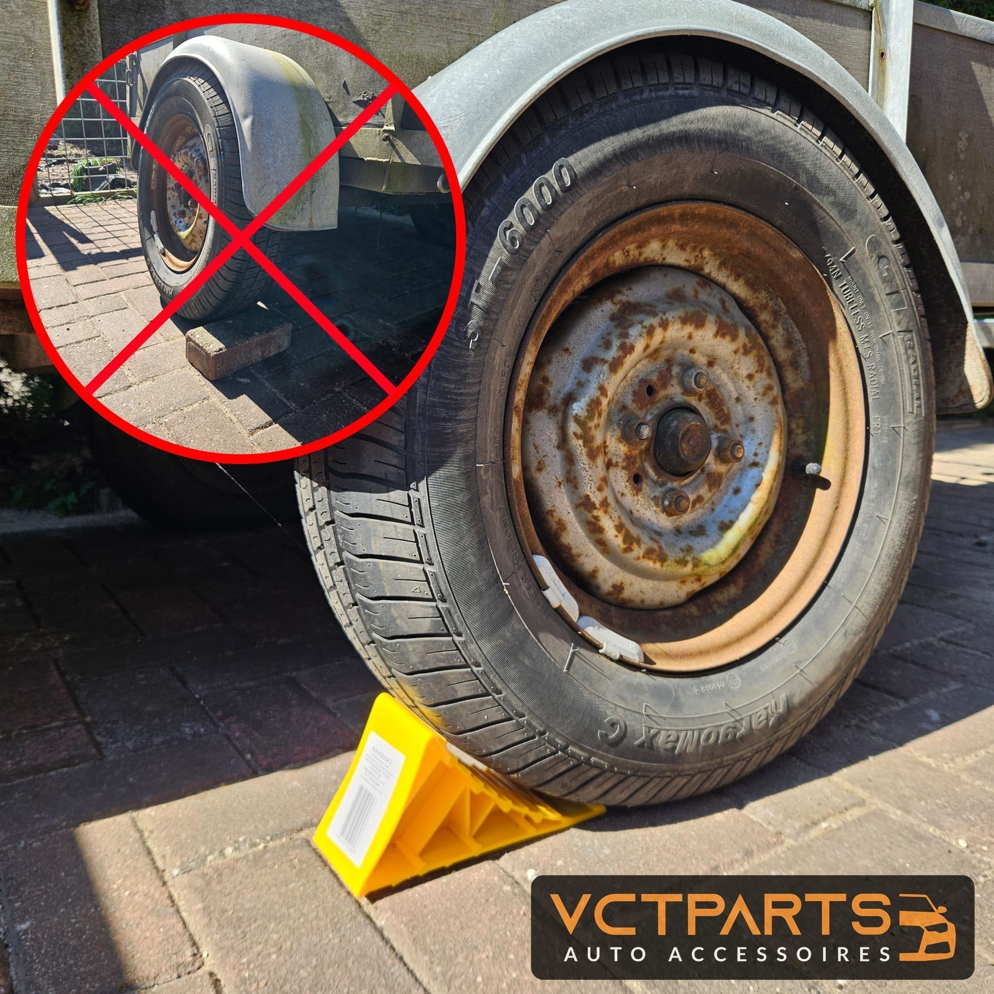 Wielkeg Wielblok Klem Bandenstopper Rolstopper - De Ultieme Veiligheidsoplossing - VCTparts.nl