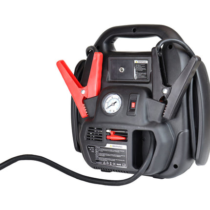 AMiO Jump Starter 12V 17Ah 900A 4in1 – Multifunctioneel Auto Accu Starter, Powerbank en Compressor JS01 Noodsituatie