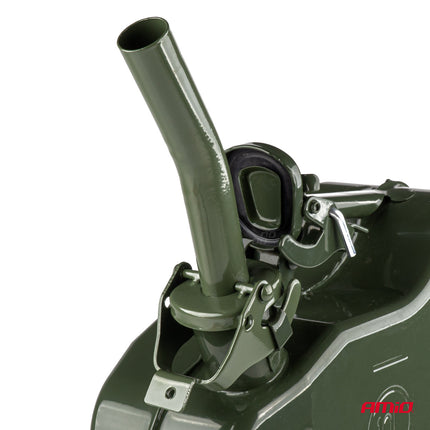 AMiO Metal Jerrycan Trechter met Klikbevestiging – voor 5L, 10L en 20L Jerrycans - Gietstuk Schenkstuk Vulhulp Opklikbaar