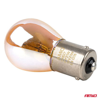 AMiO LumiTec PY21W Amber Chrome Halogeen Autolampen – BAU15s 12V 21W (2 stuks)