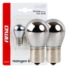 AMiO LumiTec PY21W Chrome Off-Road Halogeen Autolampen – Trillings- en Hittebestendig BAU15s 12V 21W (2 stuks)