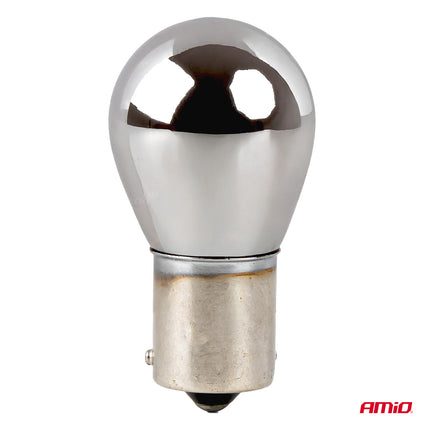 AMiO LumiTec PY21W Chrome Off-Road Halogeen Autolampen – Trillings- en Hittebestendig BAU15s 12V 21W (2 stuks)