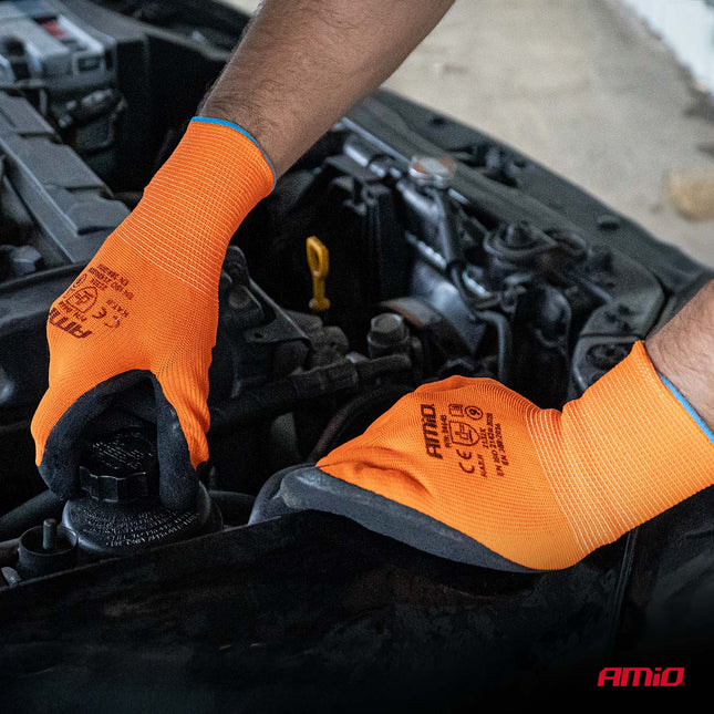 AMiO PE Latex Foam Safety Werkhandschoenen 2132X – Maat 10 L (2 Paar)