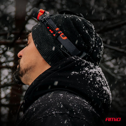 AMiO LED Hoofdlamp T6 3600mAh Met Bewegingssensor Zoomfunctie en ABS+Aluminium Behuizing - voor Werk Outdoor en Noodsituaties