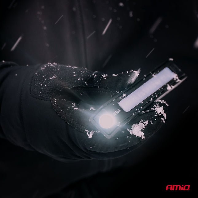 AMiO LED Inspectielampen Set 10x XTE+SMD 600mAh met Compact Ontwerp - USB Oplaadbaar en Multi-Lichtmodi - Voor Werkplaats Shop en Noodsituaties