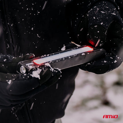 AMiO LED Inspectielampen Set 10x XTE+SMD 600mAh met Compact Ontwerp - USB Oplaadbaar en Multi-Lichtmodi - Voor Werkplaats Shop en Noodsituaties