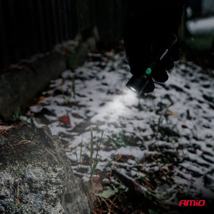 AMiO LED Inspectielamp 2xP50 1000mAh Halslamp met Flexibele Hals - Zoomfunctie en Oplaadbare Batterijen - Voor Werkplaats en Noodsituaties