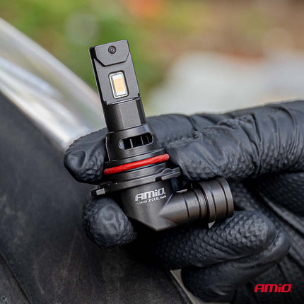 Amio LED Headlights Hybrid Series H7 (H18) White 6000K - 5600lm Canbus 60W