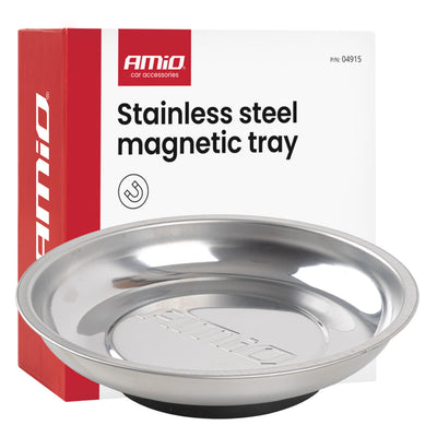 AMiO Magnetische Onderdelenbak RVS 150mm Grote Magneetschaal voor Schroeven en Bouten