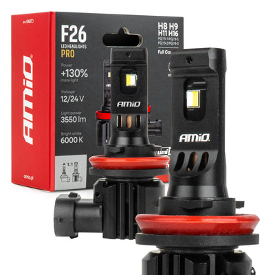 AMiO LumiTec F26 Night Breakers H8 H9 H11 H16 +130% PRO LIMITED LED Mistlampen Koplampen - 68W 12V 24V FULL CANBUS Mistlicht Dimlicht