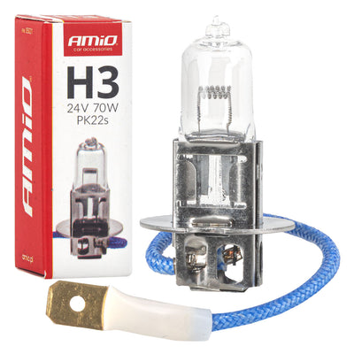 AMiO Halogeenlamp H3 24V 70W PK22s – Voor Vrachtwagens, Bussen en Werkmachines