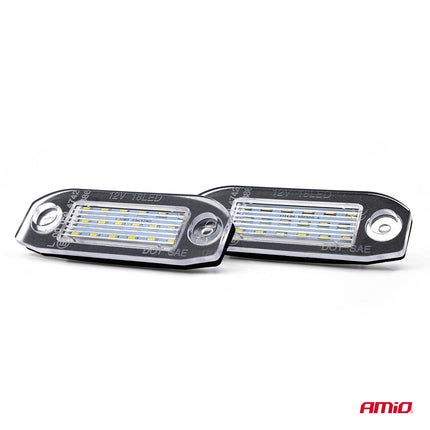 AMiO LED Kentekenverlichting CLP04 VOLVO C70 S40 S60 S80 V50 V60 V70 XC60 XC70 XC90 – Canbus Foutvrij – Plug en Play LED Set van 2 Nummerplaatverlichting Lampen