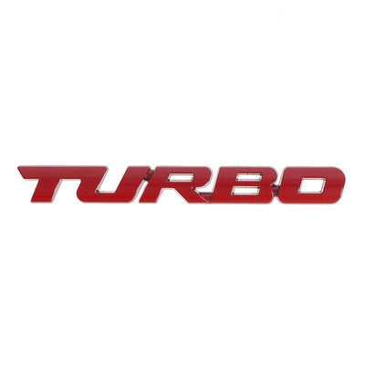 3D Turbo Sticker Logo Embleem - Rood