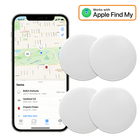 VCTparts 4 - Pack Smart Tag Bluetooth/GPS Locatie Tracker met Live Maps en Anti - Diefstal Functie - Werkt met Zoek Mijn App - IOS/iPhone - Wit Combideal 4