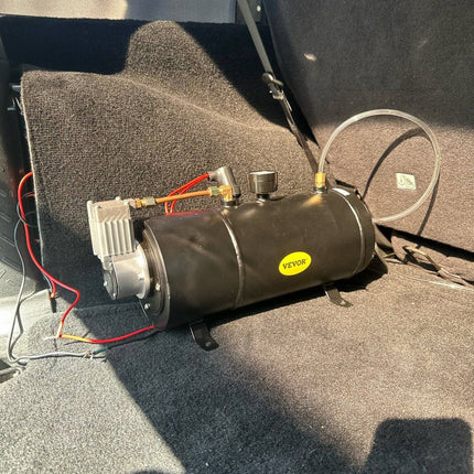 VCTparts 4 Trompet Treinhoorn Luchthoorn Kit met Compressor 3L Meertonig 150dB [Trein hoorn - Claxon - Toeter] NORGOS 3