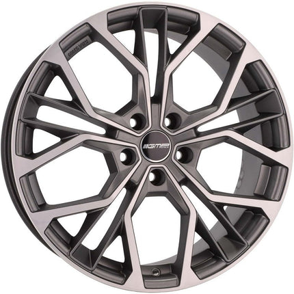 4 Velgen 17 inch MATISSE MGM Gepolijst Mat Grafiet 5x112 ET45 66.5 Geschikt voor Audi, Volkswagen, Skoda, SEAT - VCTparts.nl