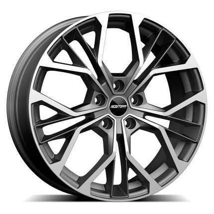 4 Velgen 17 inch MATISSE MGM Gepolijst Mat Grafiet 5x112 ET45 66.5 Geschikt voor Audi, Volkswagen, Skoda, SEAT - VCTparts.nl
