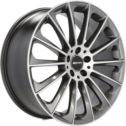 VCTparts 4 Velgen 17 inch STELLAR 5x112 ET45 66.5 Polished Graphite MG - Passend voor Audi Volkswagen Mercedes Seat Skoda Ladnefelgi 5