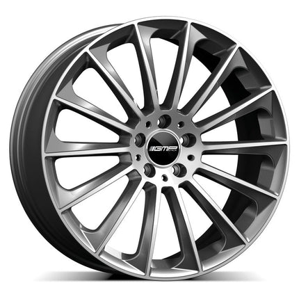 VCTparts 4 Velgen 17 inch STELLAR 5x112 ET45 66.5 Polished Graphite MG - Passend voor Audi Volkswagen Mercedes Seat Skoda Ladnefelgi 9
