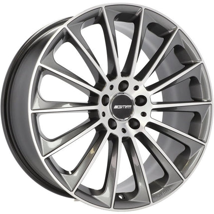 VCTparts 4 Velgen 17 inch STELLAR 5x112 ET45 66.5 Polished Graphite MG - Passend voor Audi Volkswagen Mercedes Seat Skoda Ladnefelgi 1