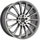 VCTparts 4 Velgen 17 inch STELLAR 5x112 ET45 66.5 Polished Graphite MG - Passend voor Audi Volkswagen Mercedes Seat Skoda Ladnefelgi 1