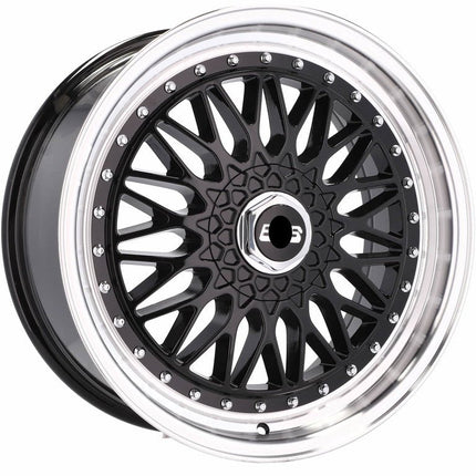 4 Velgen 18 inch 10x112/120 ET35 72.6 Zwart + Rand - Passend voor Mercedes, Audi, BMW - VCTparts.nl