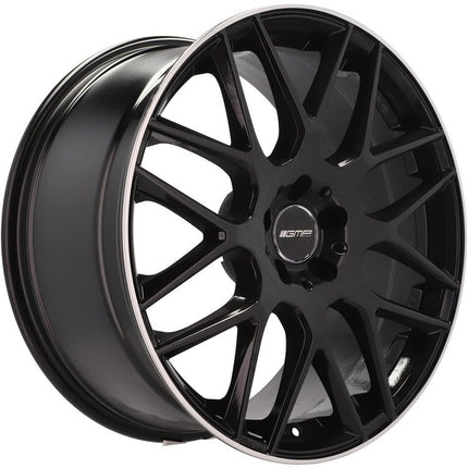 4 Velgen 18 inch BERGHEM BLP Zwart met Rand 5x112 ET45 66.5 Passend voor Audi, Volkswagen, Mercedes - VCTparts.nl