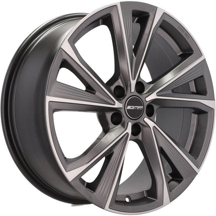 4 Velgen 18 inch EVENTO MGM Mat Grafiet Gepolijst 5x112 ET45 66.5 Geschikt voor Audi, Volkswagen, Skoda, SEAT - VCTparts.nl