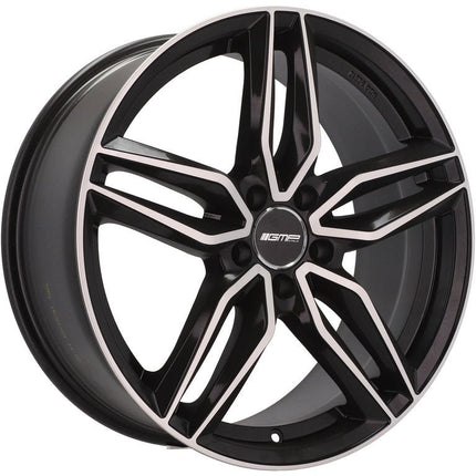 4 Velgen 18 inch FASTEN MB Gepolijst Zwart 5x112 ET35 66.5 Geschikt voor Audi, Volkswagen, Skoda, SEAT - VCTparts.nl