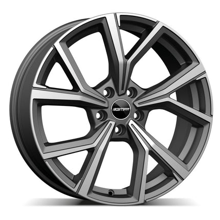 4 Velgen 18 inch Gepolijst Mat Grafiet 5x112 ET35 66.5 - Passend voor o.a. Audi, Volkswagen, Mercedes - VCTparts.nl