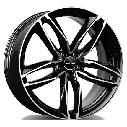 4 Velgen 18 inch Gepolijst Zwart 5x112 ET35 66.5 - Passend voor o.a. Audi, Volkswagen, Mercedes - VCTparts.nl