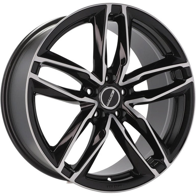 4 Velgen 18 inch Gepolijst Zwart 5x112 ET35 66.5 - Passend voor o.a. Audi, Volkswagen, Mercedes - VCTparts.nl