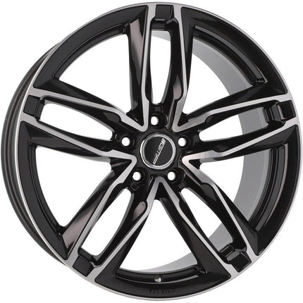 4 Velgen 18 inch Gepolijst Zwart 5x112 ET45 66.5 - Passend voor o.a. Audi, Mercedes, Volkswagen - VCTparts.nl