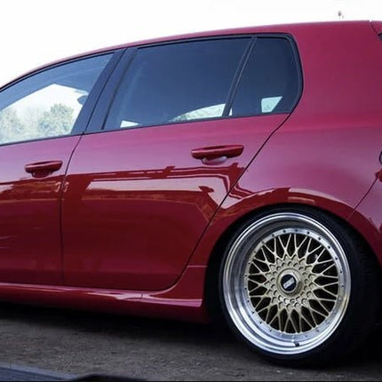 4 Velgen 18 inch Goud met Zilveren Rand 10x112/120 ET35 72.6 - Passend voor Mercedes, Audi, BMW - VCTparts.nl