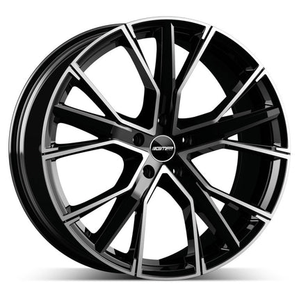 4 Velgen 18 inch GUNNER MB Gepolijst Zwart 5x112 ET35 66.5 Geschikt voor Audi, Volkswagen, Skoda, SEAT - VCTparts.nl