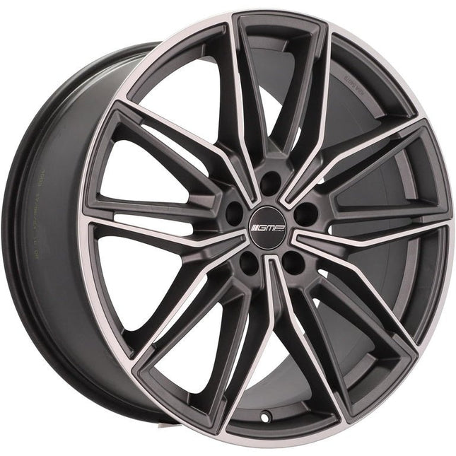 4 Velgen 18 inch SPECTER MGM Mat Grafiet Gepolijst 5x112 ET30 66.5 Geschikt voor Audi, Volkswagen, Skoda, SEAT - VCTparts.nl