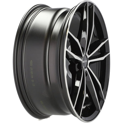 4 Velgen 18 inch SWAN MB Gepolijst Zwart 5x112 ET30 66.5 Geschikt voor Audi, Volkswagen, Skoda, SEAT - VCTparts.nl