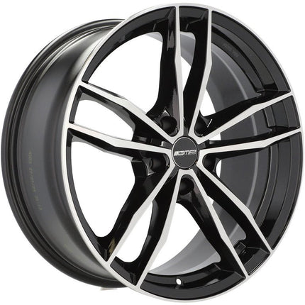 4 Velgen 18 inch SWAN MB Gepolijst Zwart 5x112 ET30 66.5 Geschikt voor Audi, Volkswagen, Skoda, SEAT - VCTparts.nl