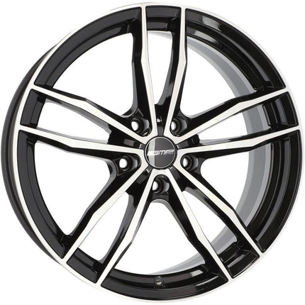 4 Velgen 18 inch SWAN MB Gepolijst Zwart 5x112 ET30 66.5 Geschikt voor Audi, Volkswagen, Skoda, SEAT - VCTparts.nl