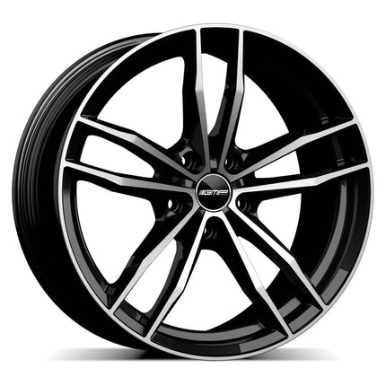 4 Velgen 18 inch SWAN MB Zwart 5x112 ET45 66.5 Passend voor Audi, Volkswagen, Mercedes - VCTparts.nl