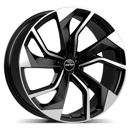 4 Velgen 20 inch REBEL MB Gepolijst Zwart 5x112 ET45 66.5 Geschikt voor Audi, Volkswagen, Mercedes, Skoda, SEAT - VCTparts.nl