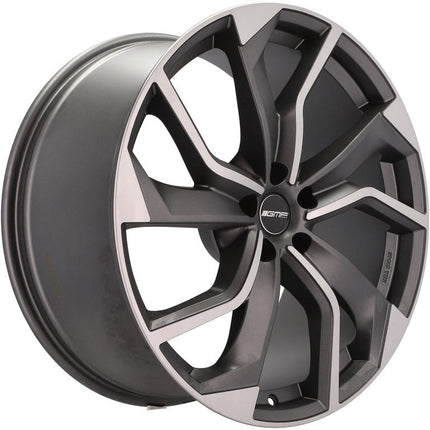 4 Velgen 20 inch REBEL MGM Gepolijst + Mat Grafiet 5x112 ET20 66.5 Geschikt voor Audi, Volkswagen, Mercedes, Skoda, SEAT - VCTparts.nl