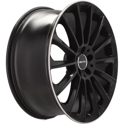 4 Velgen 20 inch STELLAR BLP Zwart met Gepolijste Rand 5x112 ET35 66.5 Geschikt voor Audi, Volkswagen, Mercedes, Skoda, SEAT - VCTparts.nl