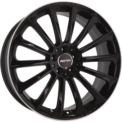 4 Velgen 20 inch STELLAR BLP Zwart + Rand 5x112 ET45 66.5 Geschikt voor Audi, Volkswagen, Mercedes, Skoda, SEAT - VCTparts.nl