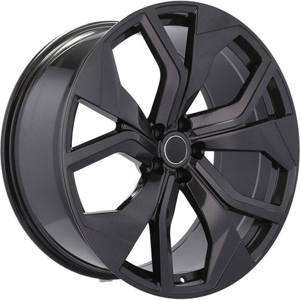 4 Velgen 21 inch B1637 (BK5758) BL Zwart 5x112 ET20 66.45 Geschikt voor Audi, Volkswagen, Skoda, SEAT - VCTparts.nl