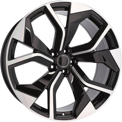 4 Velgen 21 inch B1637 (BK5758) MB Gepolijst + Zwart 5x112 ET20 66.45 Geschikt voor Audi, Volkswagen, Skoda, SEAT - VCTparts.nl